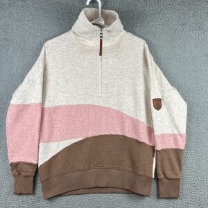 Wanakome Sweatshirt Womens Small Becky Color Block 1/4 Zip Pullover Gorpcore